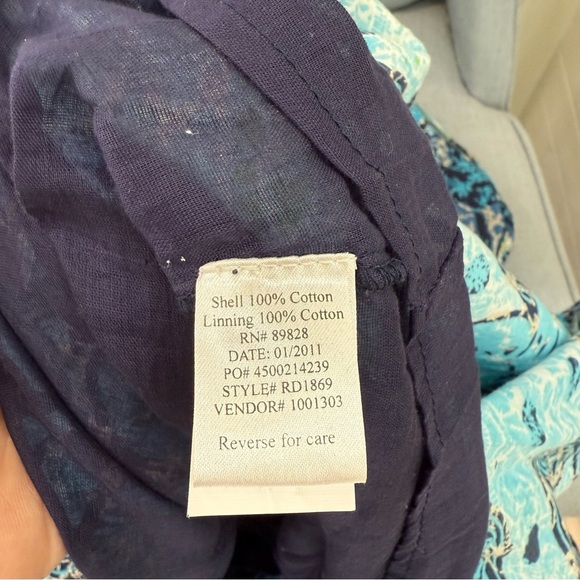 Energie Blue and Green Patterned Dress - Picture 4 of 4